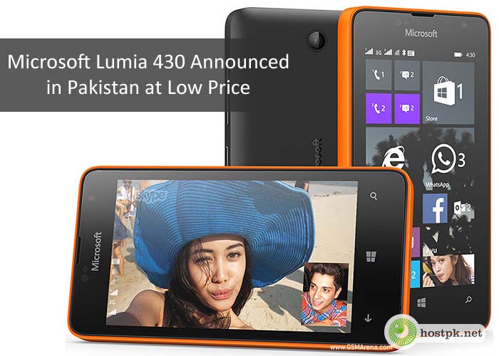 Microsoft Lumia 430 Announced in Pakistan at Low Price