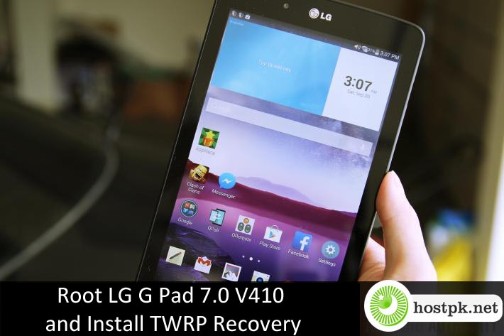 Root LG G Pad 7.0 V410 and Install TWRP Recovery